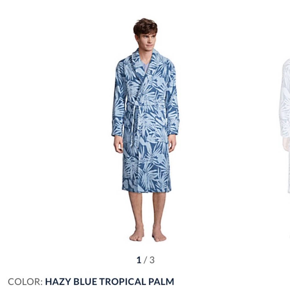 NWT Lands’ End Men’s Robe Calf Length